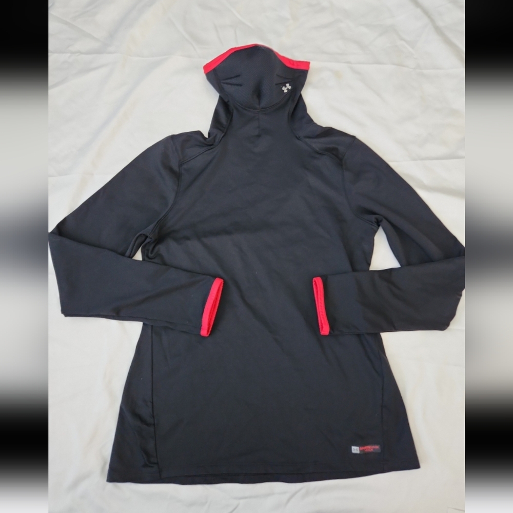 Under Armour mens size medium black athletic mock mask pullover #124